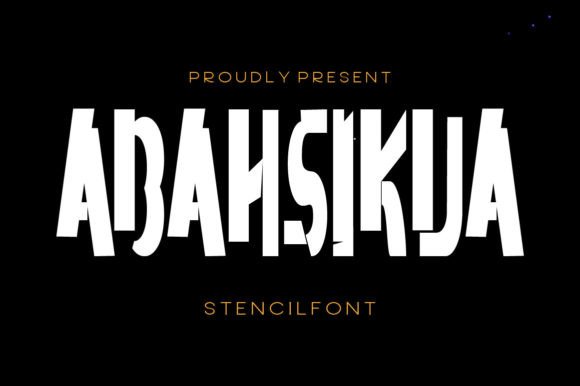 Abahsikua Font: A Bold Stencil Typeface for Digital Campaigns