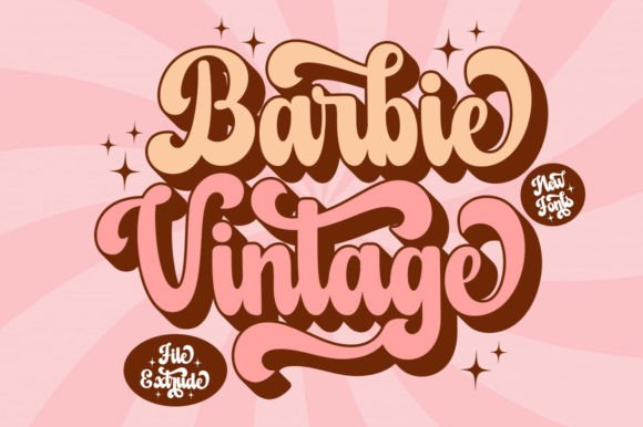 Barbie Vintage Extrude: A Retro Display Font for Campaigns