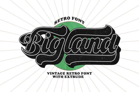 Bigland Retro: A Display Font with Logotype Charm