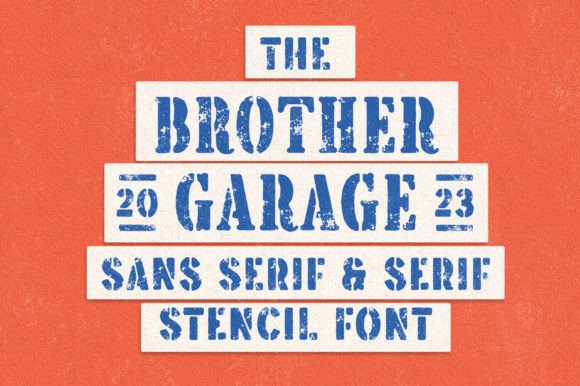 Brother Garage: A Bold Vintage Font for Handmade Product Labels