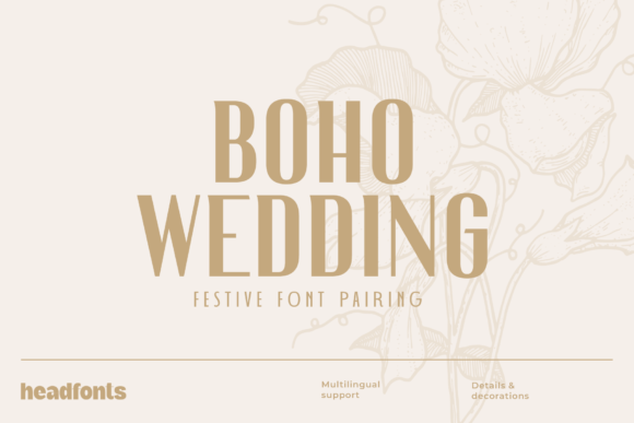 Crafting a Visual Atmosphere with the Boho Wedding Font Duo
