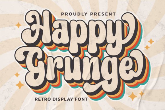 Happy Grunge: A Display Font That Brings Back the Fun