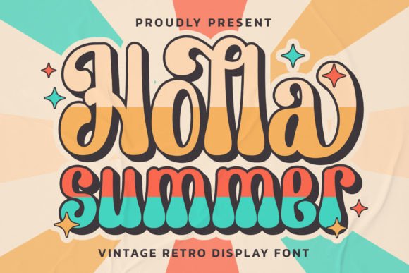 The Holla Summer Display Font for Authentic Retro Marketing