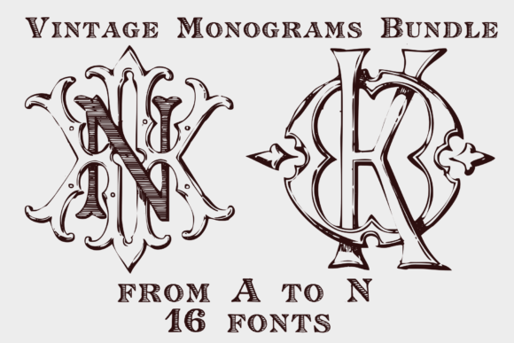 Vintage Monograms: An Editorial Font for Distinctive Content